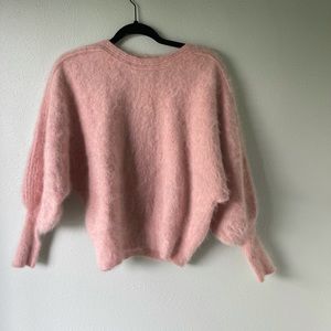 Vintage pink angora sweater